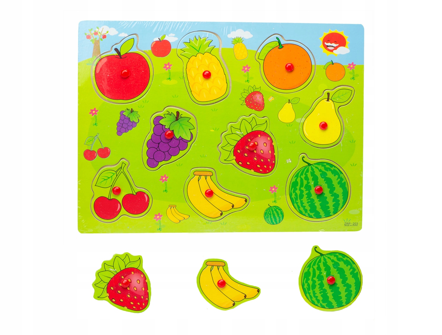 DREWNIANE KLOCKI UKŁADANKA PUZZLE DOPASUJ KSZTAŁTY