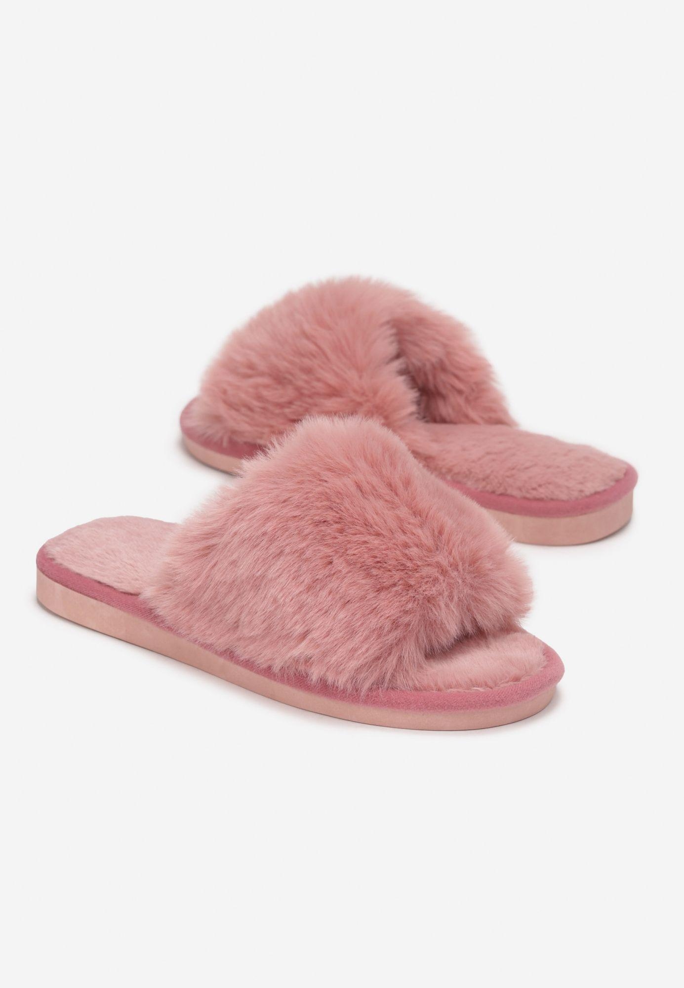 

Born2Be Różowe Kapcie damskie 38-39 Sztuczne futro