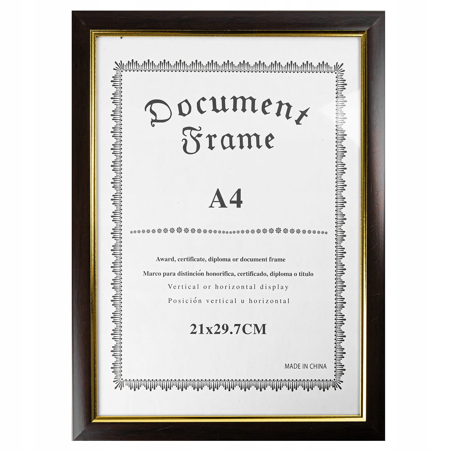 RAMKA A4 NA CERTYFIKAT DYPLOM BRĄZ ZE ZŁOTEM