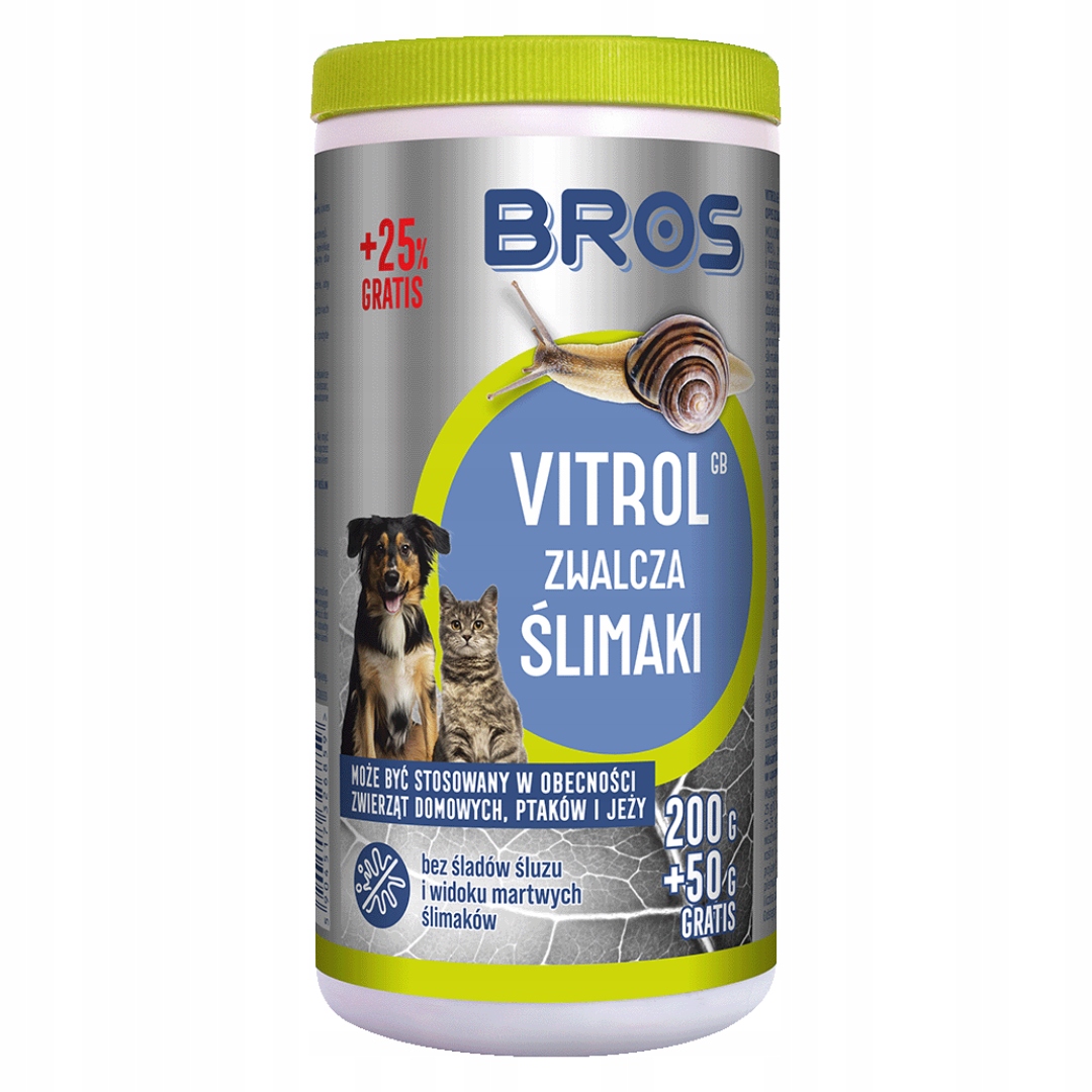 Granulat Preparat Na Ślimaki Vitrol GB 200g +50g Bezpieczne Dla Zwierząt x4 EAN (GTIN) 5904517326859