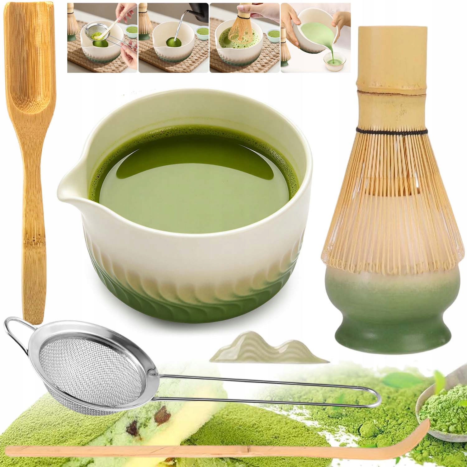 Levně Bambusový Dárková Sada Na Čaj Matchy Chashaku 7 Ks Jako Dárek