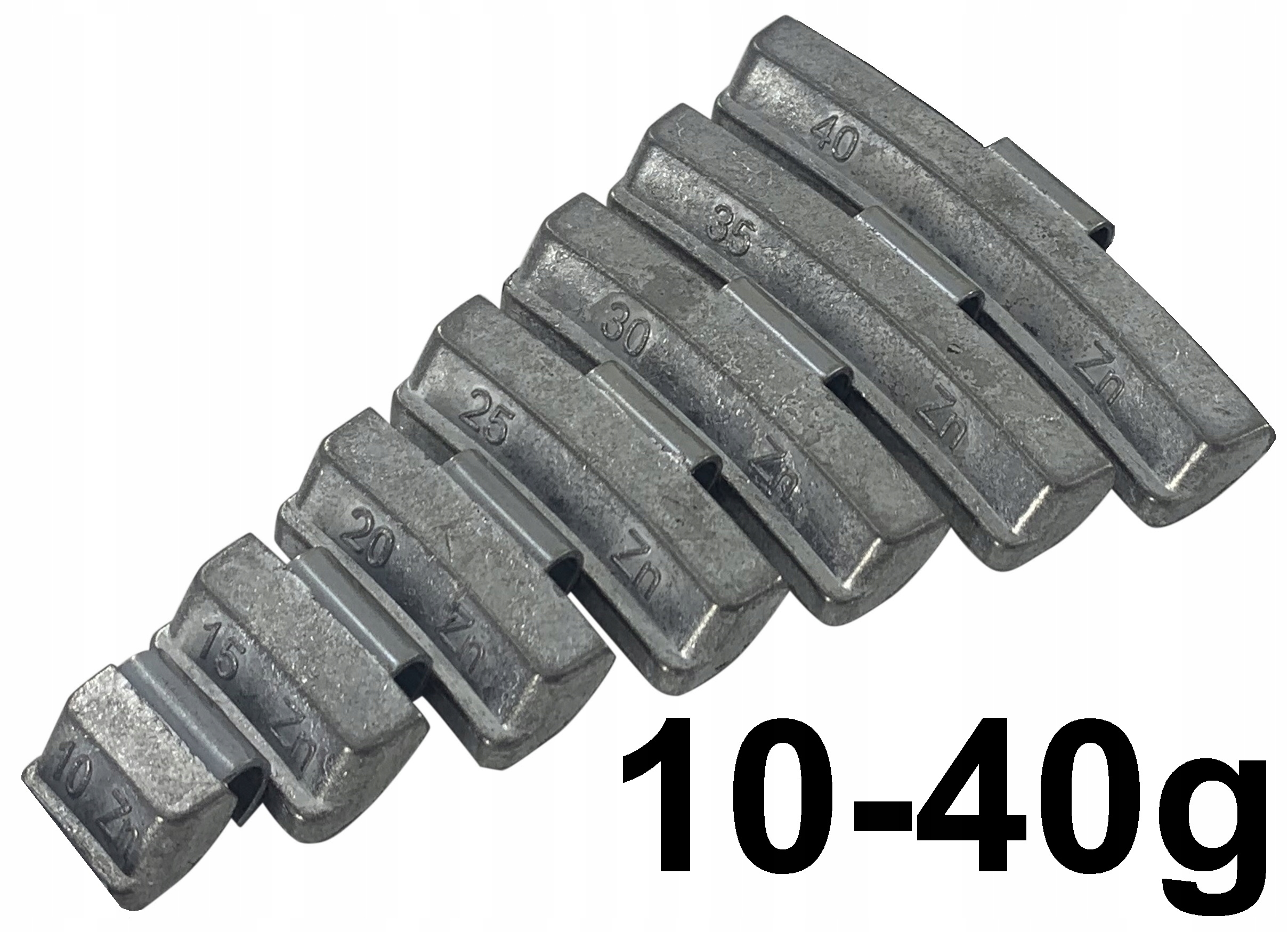 Sada napichovacích závaží Bas 10-40 g Zinok na oceľové disky 600 x