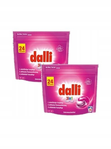 Levně Sada 2 x Dalli kapsle na praní Německé barvy