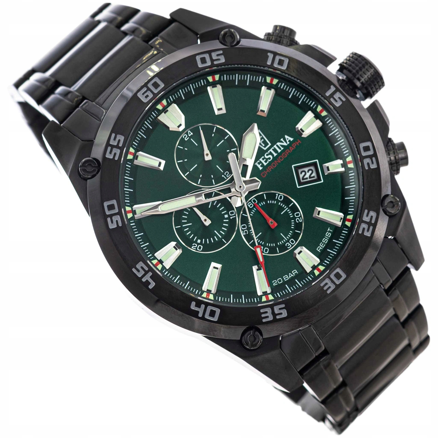 Pánské Hodinky Festina F20735/2 Timeless Chronograph Černé Na Náramku