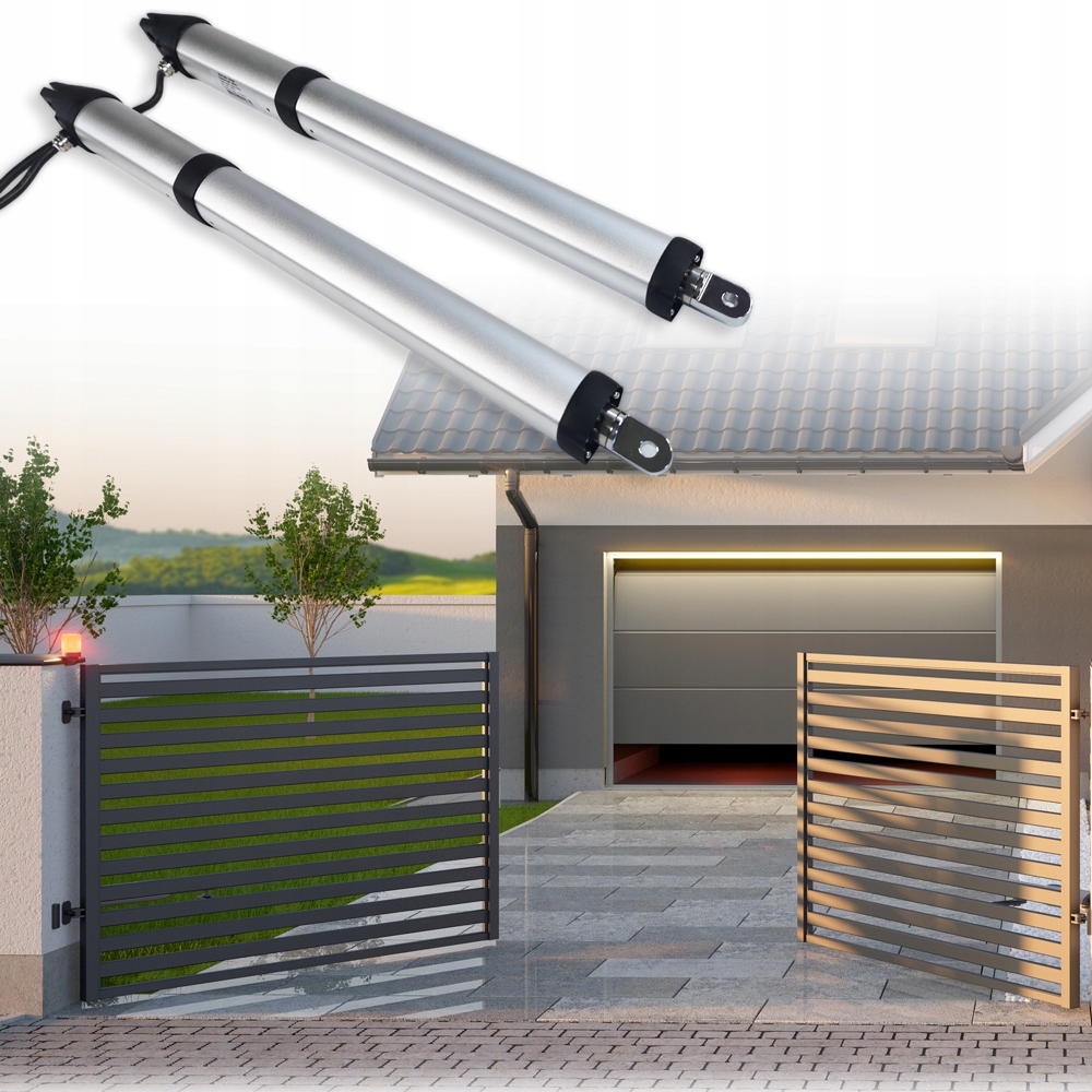 Napęd do BRAMY DWUSKRZYDŁOWEJ 8m WIFI LAMPA 4xPILOT FOTO automat do bramy Maksymalna długość skrzydła 4 m