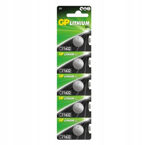 

Bateria litowa Gp CR1632 B5 3,0V LiMnO2 5 sztuk