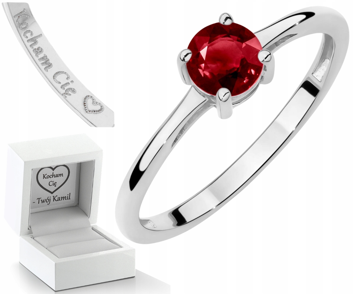 Bílé Zlato Prstýnek S Granátem Zlato 585 Elegantní A Moderní
