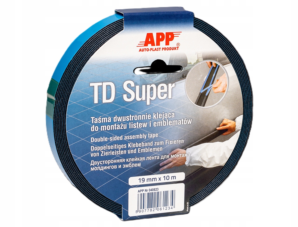 APP TD Super Taśma dwustronnie klejąca 19mm x 10m