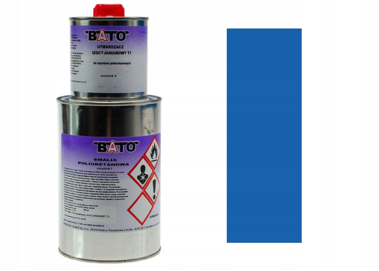 Bato Farba Poliuretanowa Do Łodzi Kostrukcje Stal Laminaty Niebieska 5015
