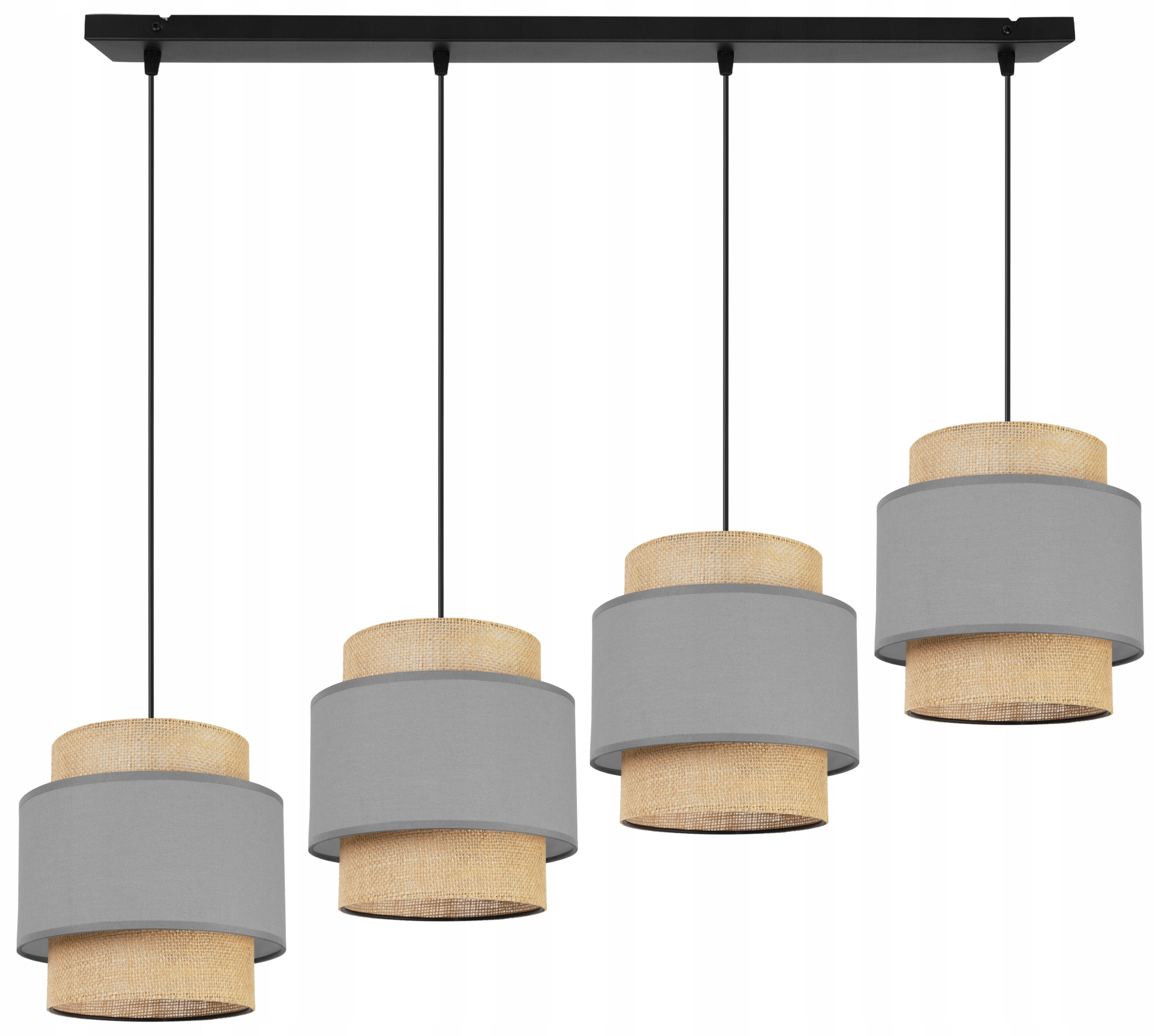 Stropná Závesná Lampa Luster Tienidlo Boho Jutová Lišta Do Obývačky Nad Stôl