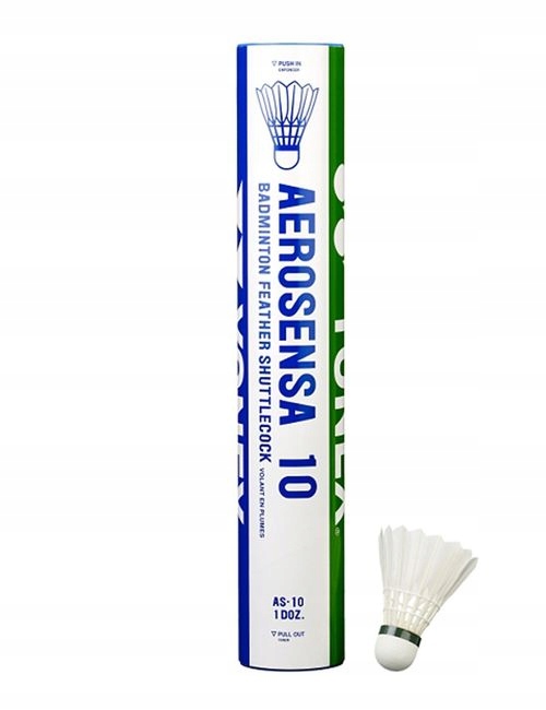 Lotki do badmintona piórowe Yonex Aerosensa 10 P3 12 szt