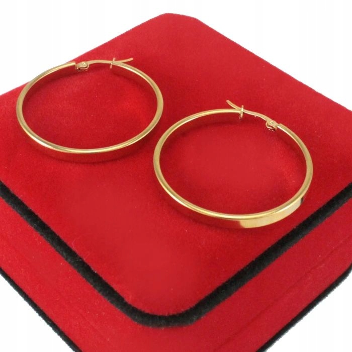 

Kolczyki Złote Koła Stal Chirurgiczna 4 CM