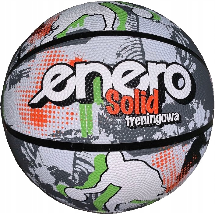 Баскетбольный мяч ENERO SOLID R. 7 серо-белый