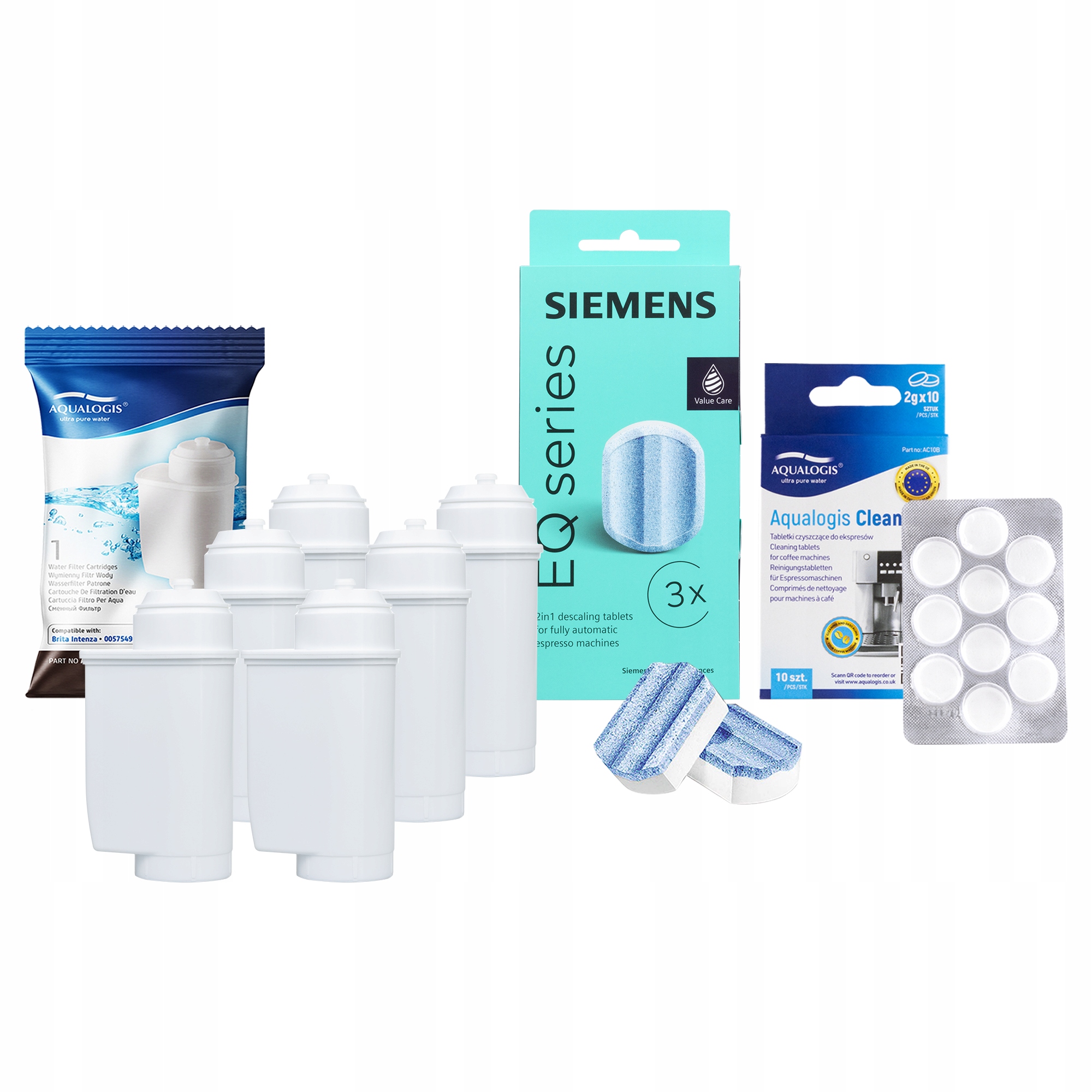 6 x filtr AL-Inte pro kávovar Siemens odvápňovač čisticí tablety