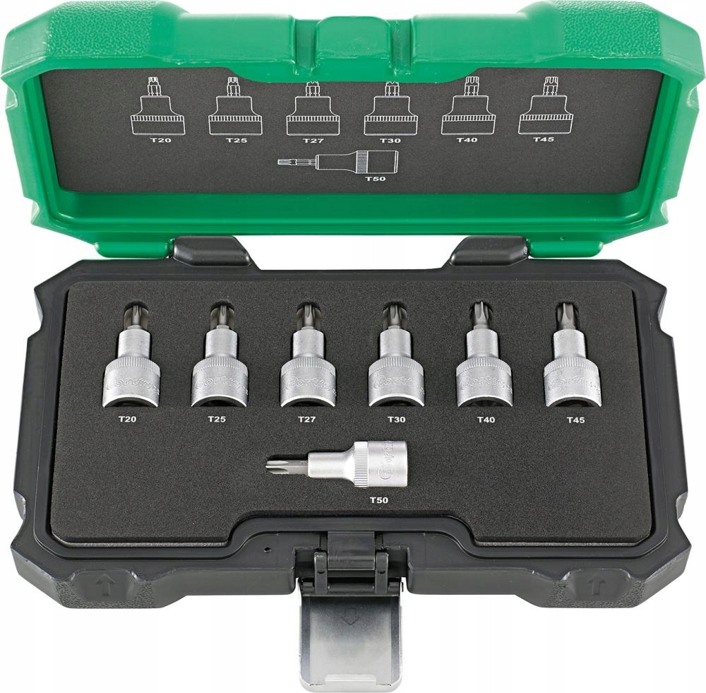Sada šroubovacích nástavců 1/2 Torx 7-dílná Fortis