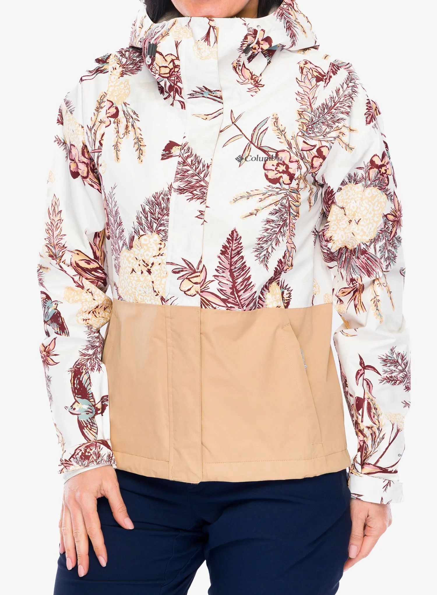 Dámská nepromokavá bunda Columbia Hikebound Printed Jkt sea salt Xs