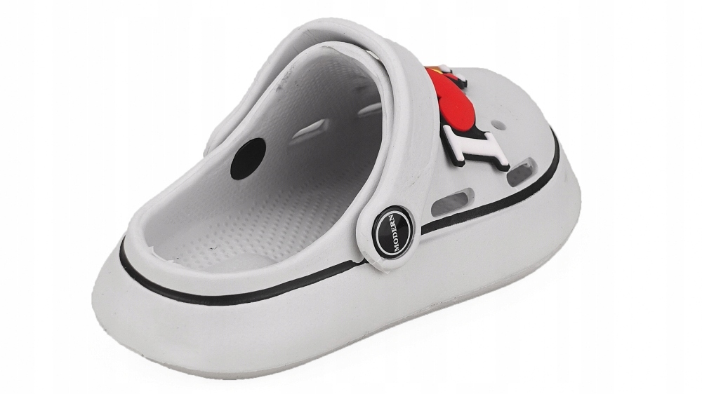 KROKSY KLAPKI OGRODOWE BASENOWE PIANKOWE DZIĘCIECE KROKODYLKI Kolor szary