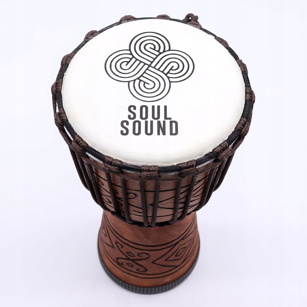 Średni Bęben Djembe Pro Dźwięk Duszy (niski) Rękodzieło 40 cm