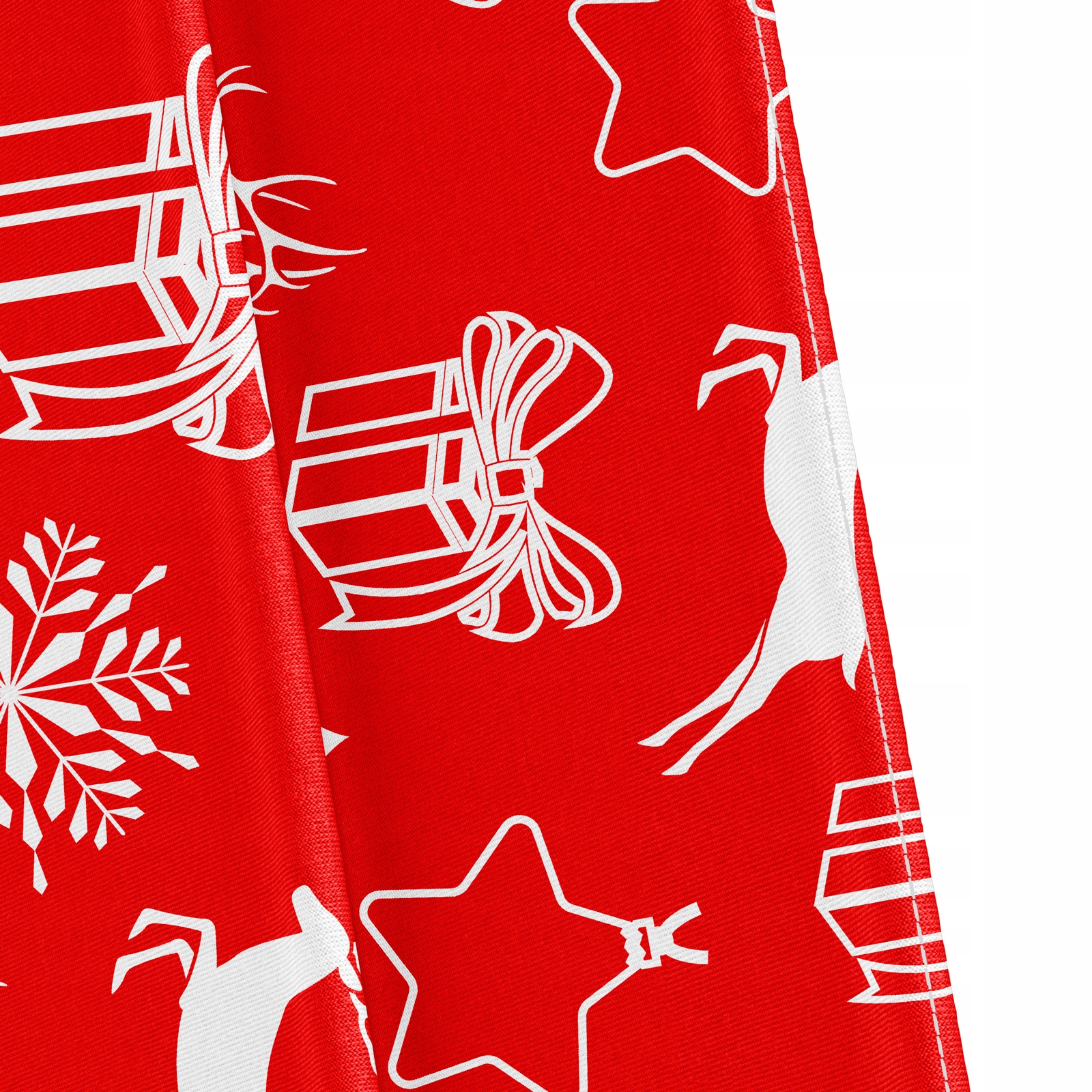 OBRUS DEKORACYJNY KOŁO 140 WZÓR CZERWONE RENIFERY Marka inna