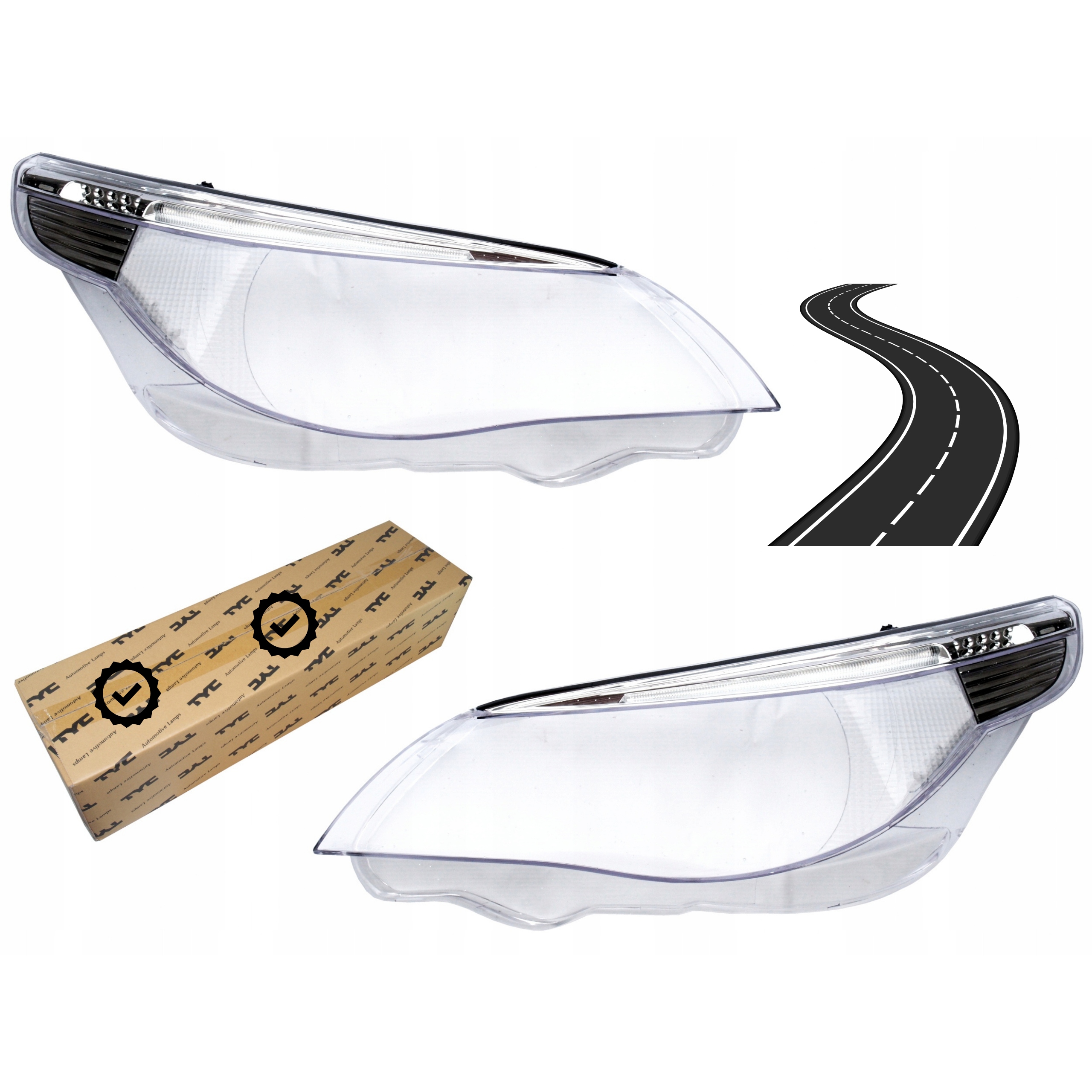 Sklo Světlometu Bmw 5 E60 E61 03-07 Pravé Levé Xenon