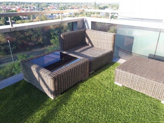 GRUBA SZTUCZNA TRAWA szer. 2m NA TARAS gr.3,5cm Szerokość 2 m