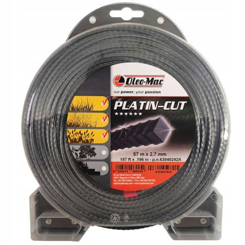 

Żyłka tnąca Oleo-mac 2,7/57m kwadratowa Platin-Cut