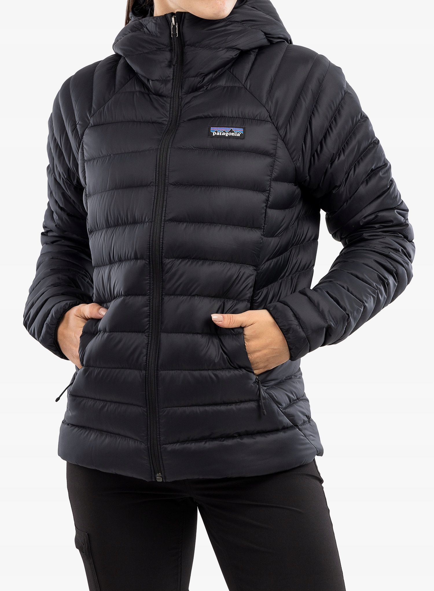 Dámská bunda Patagonia Down Sweater Hoody černá S