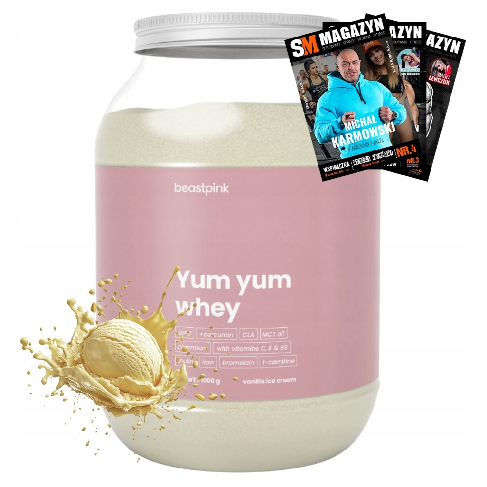 Gymbeam Beastpink Yum Yum Whey 1000 g Bílkoviny Doplněk Stravy Minerály Vitamíny