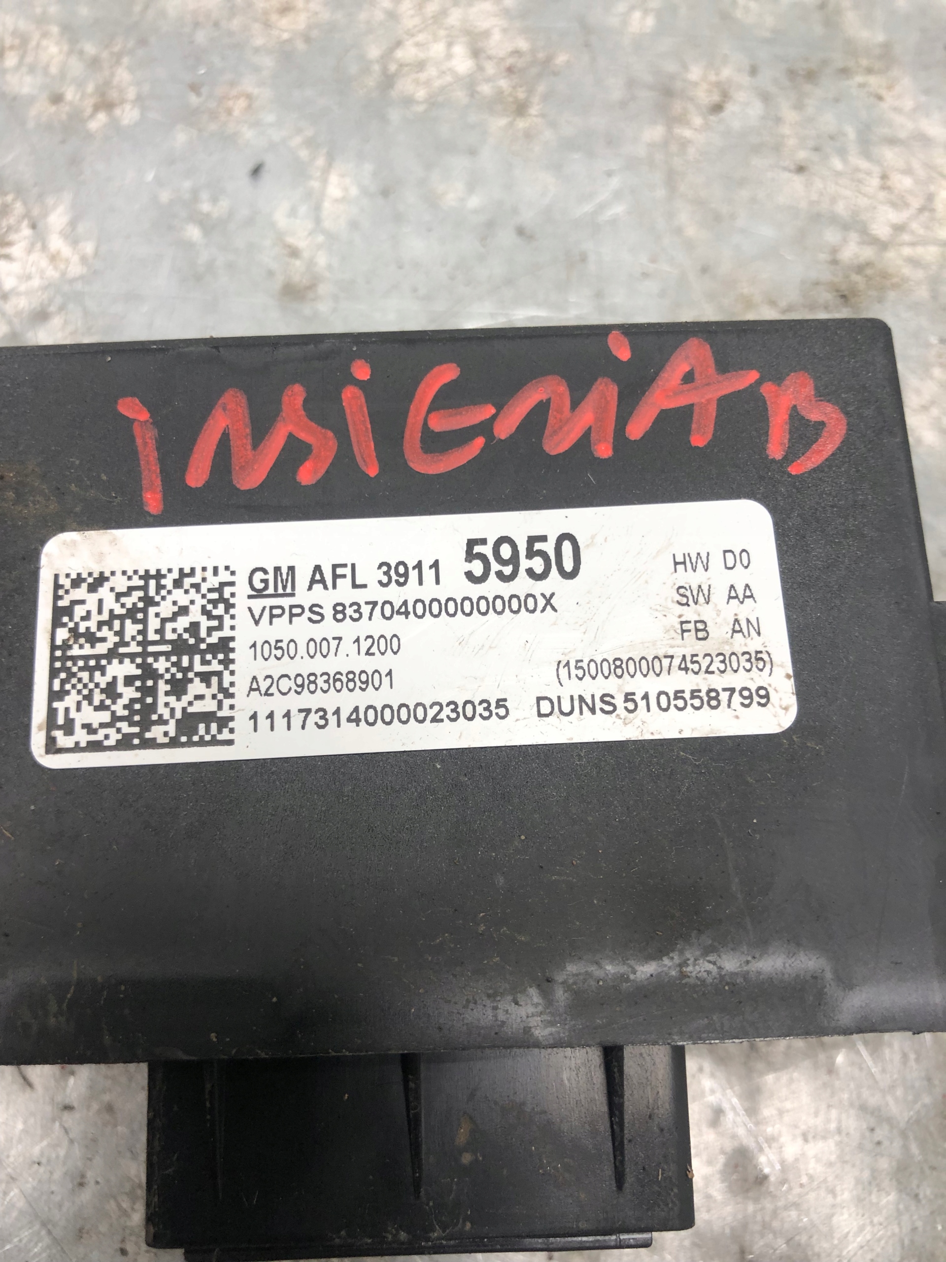 modulo Centralina luci AFL OPEL INSIGNIA B 39115950