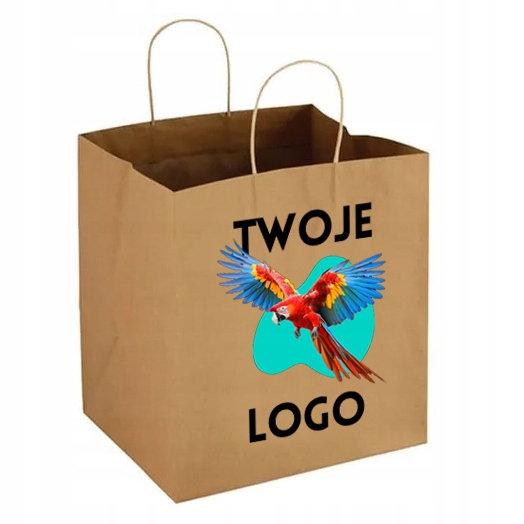 Torby Papierowe z Twoim logo eco cateringowe na kosmetyki prezenty 50szt