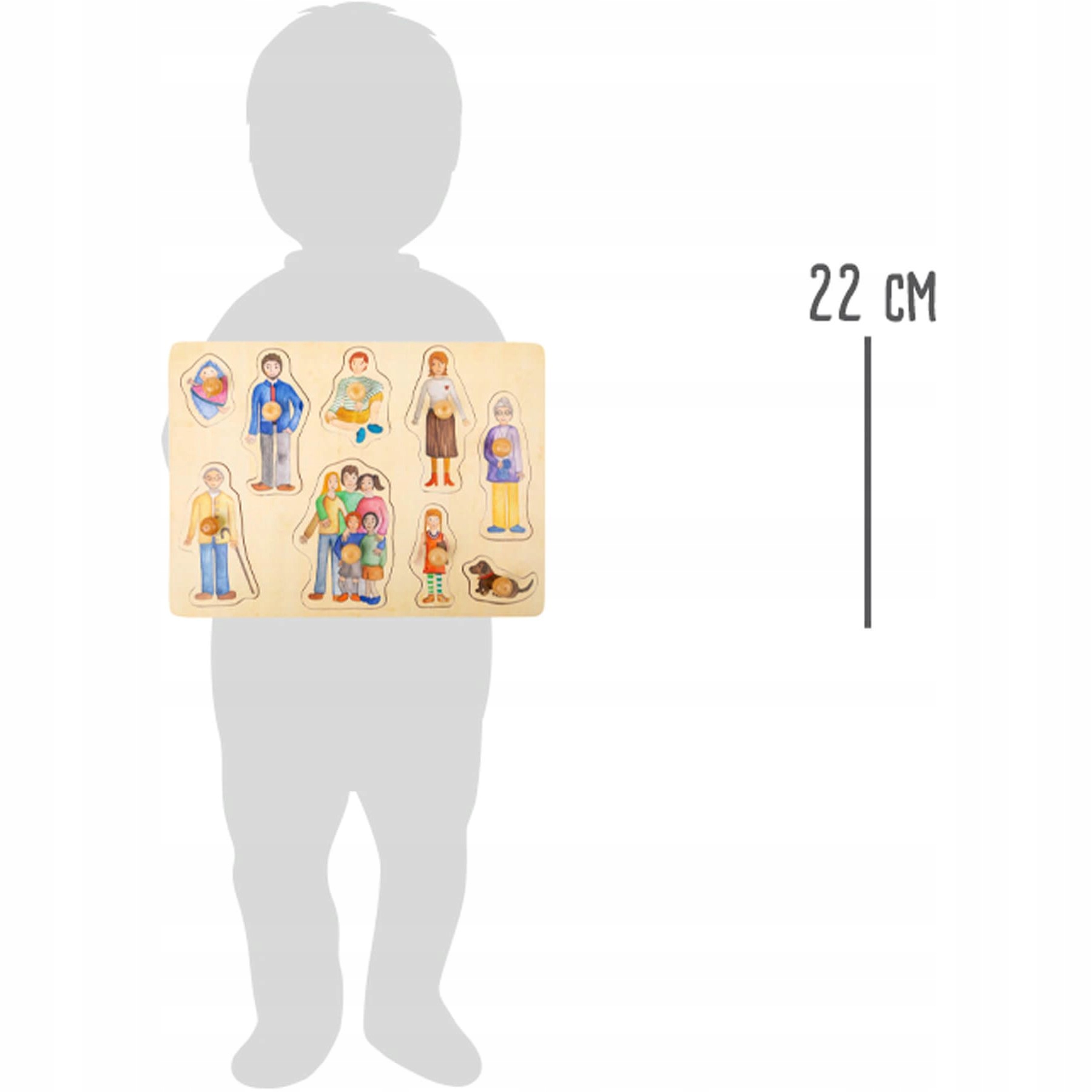 PUZZLE układanka drewniana RODZINA OSOBY 9 części Marka Small Foot