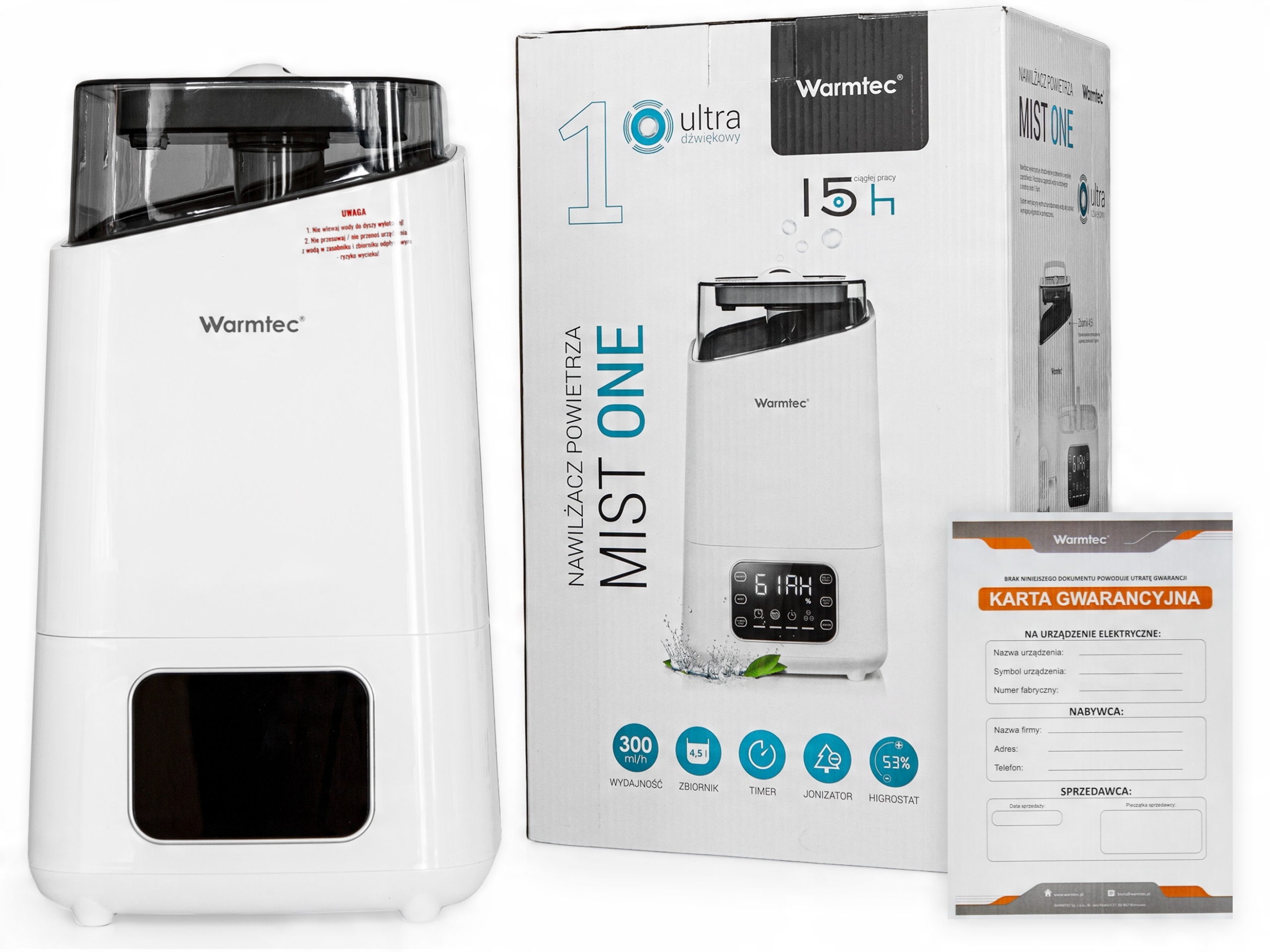 

Nawilżacz powietrza Warmtec Mist One Jonizator