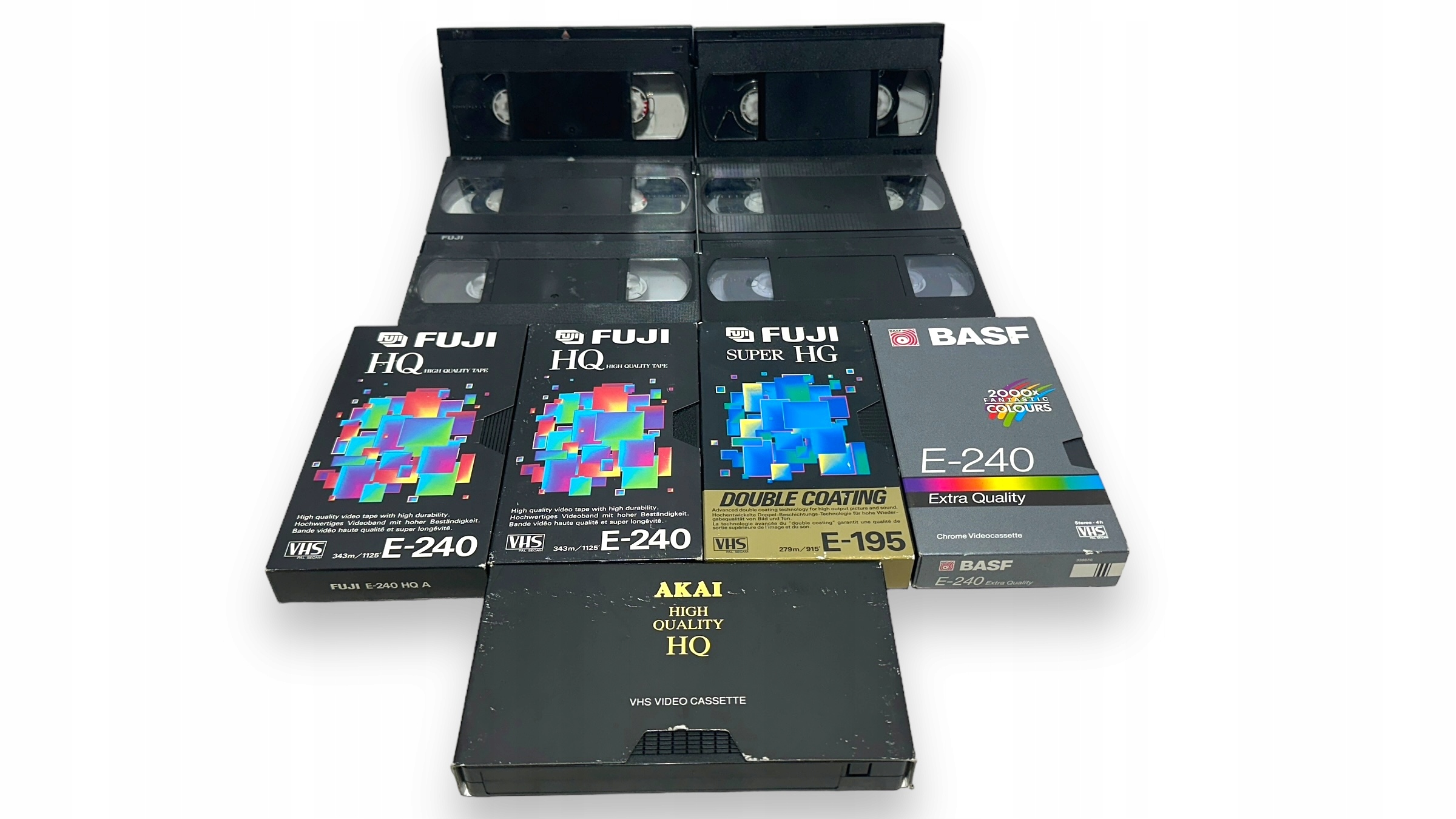 Pakiet 11szt kaset VHS BASF JVC