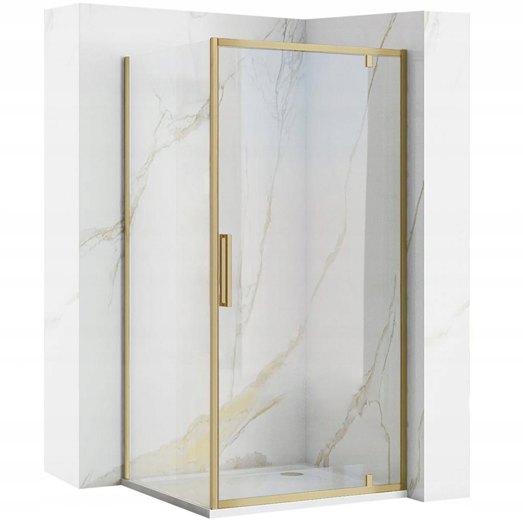 Sprchová kabina Rapid Swing Brush Gold Dveře: 100 x Sprchová zástěna: 100