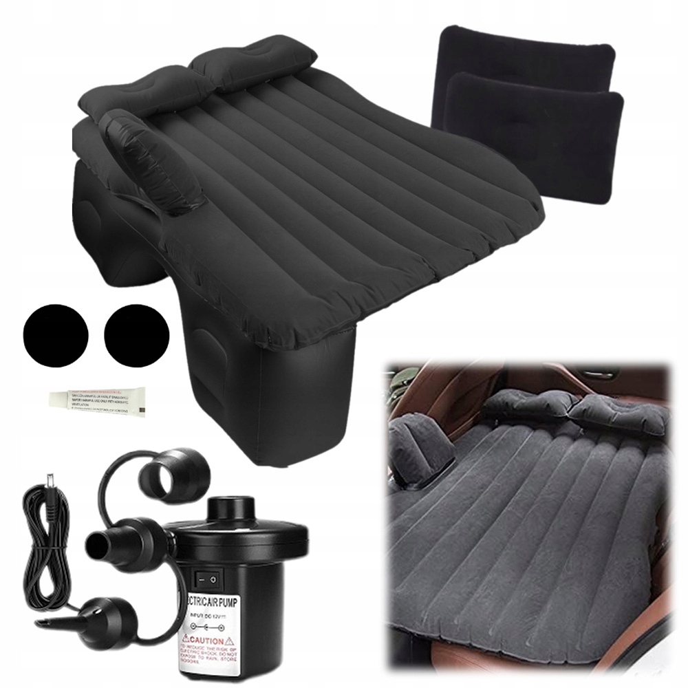 Matrace nafukovací postel do auta pumpa černá Nafukovací postel