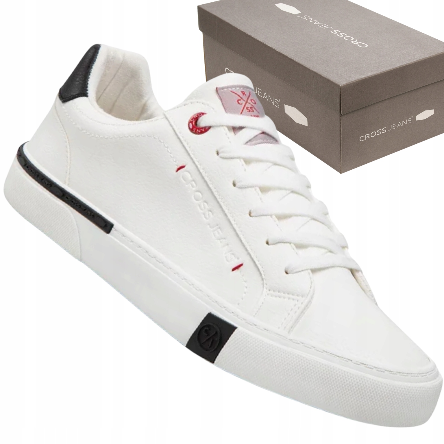Tenisówki męskie Cross Jeans KK1R4034C białe stylowe buty casual