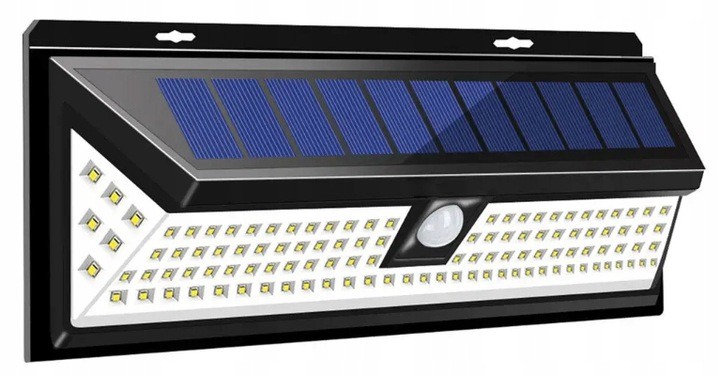 LAMPA SOLARNA Z CZUJNIKIEM RUCH I ZMIERZCHU 118LED