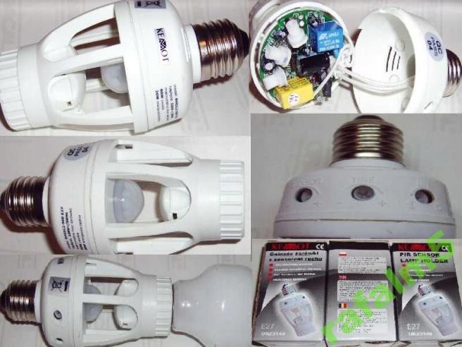 OPRAWKA ŻARÓWKI Z CZUJNIKIEM RUCHU E27 360stopni