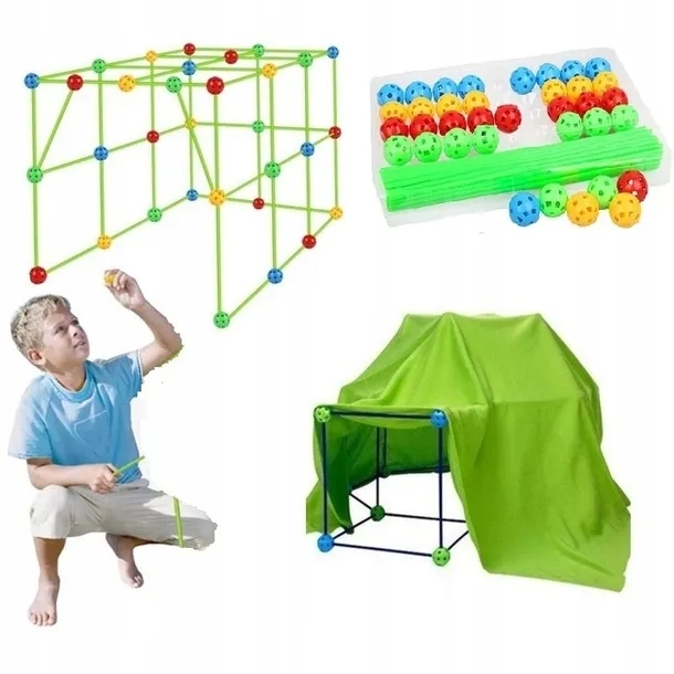 

Namiot Baza klocki rurki konstrukcyjne XXL 86 el.