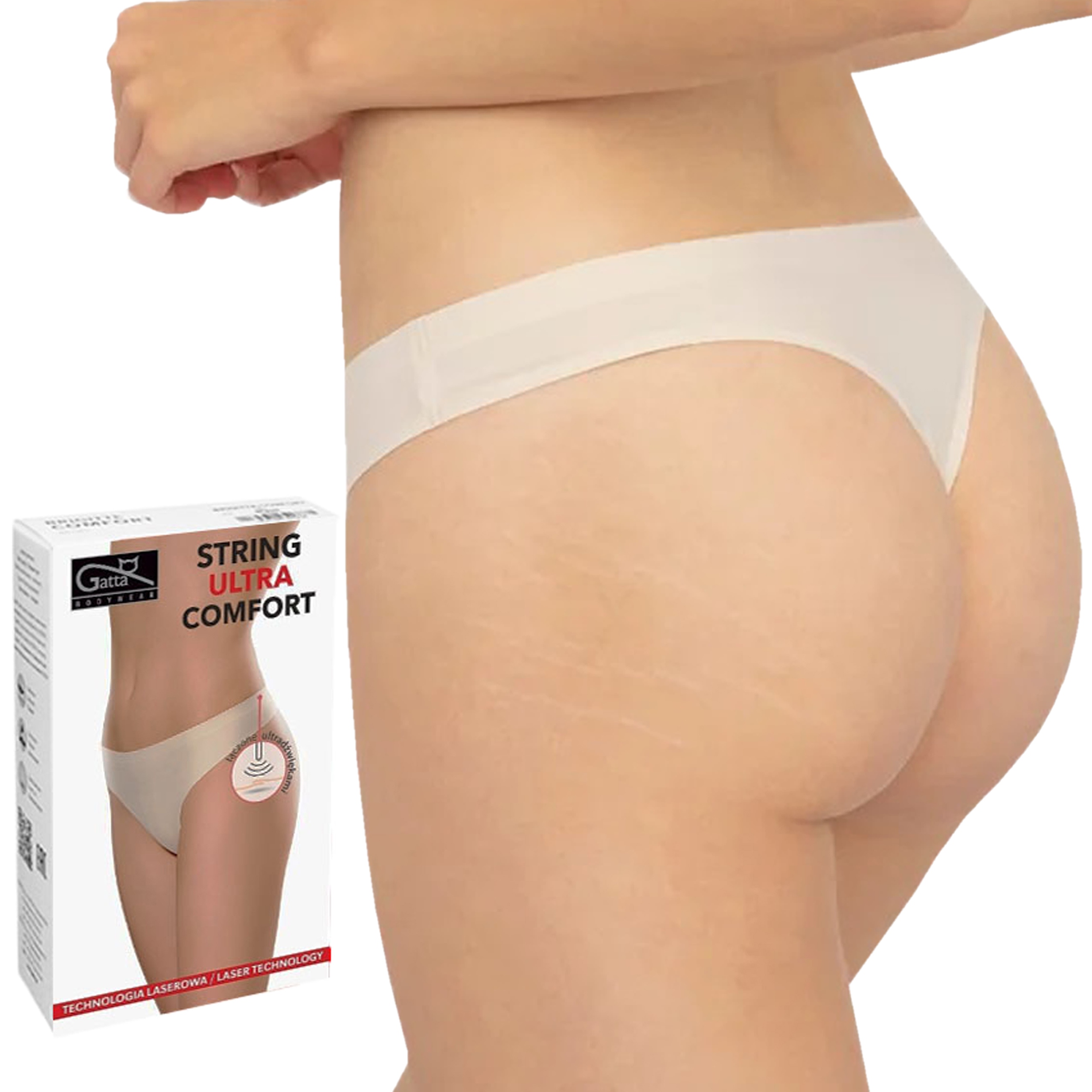 

Gatta Stringi Comfort, bezszwowe, Beżowe, S