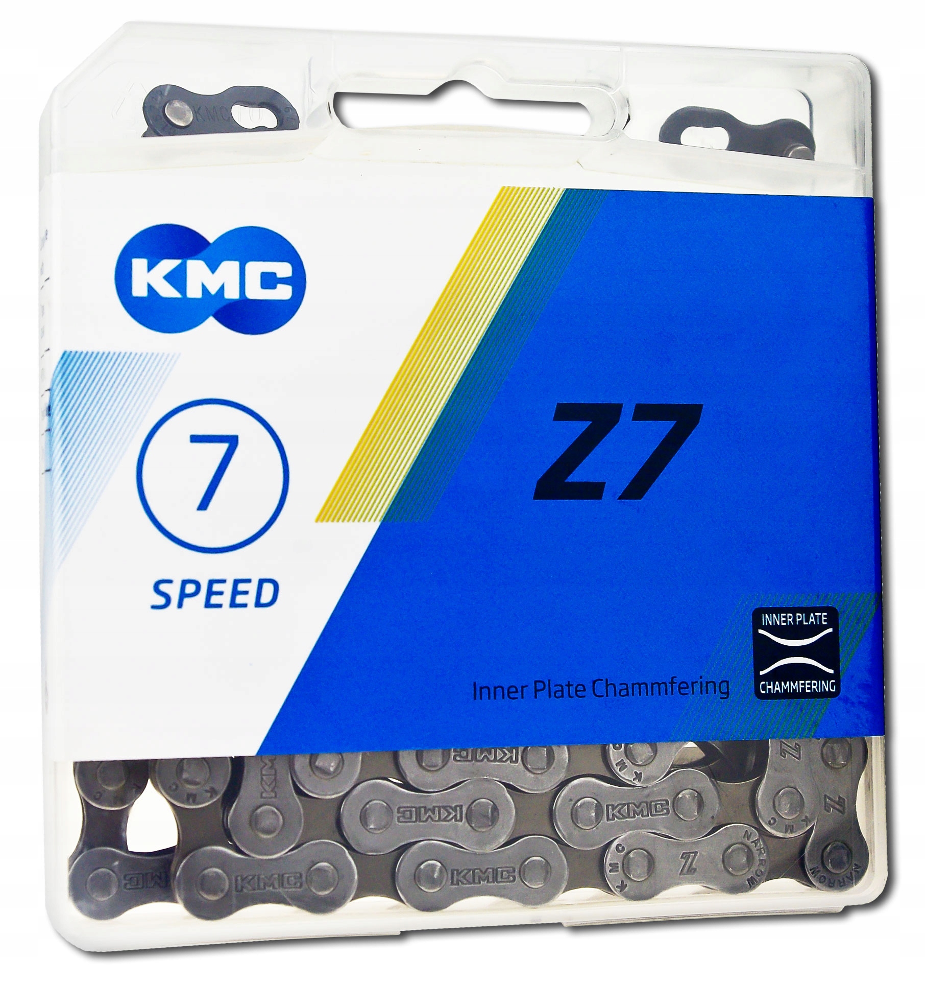 ŁAŃCUCH ROWEROWY KMC Z7 7 / 8 RZĘDÓW 116 OGNIW + SPINKA BOX