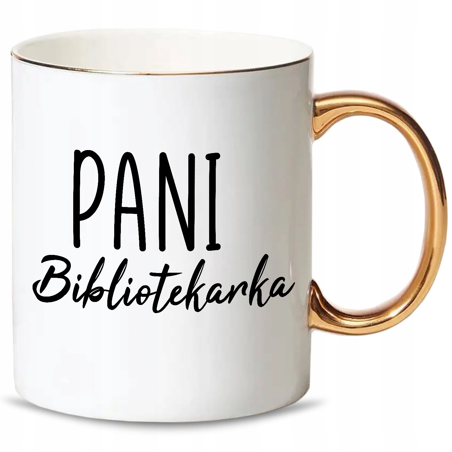 

Stylowy Kubek Złoty dla Pani Bibliotekarki