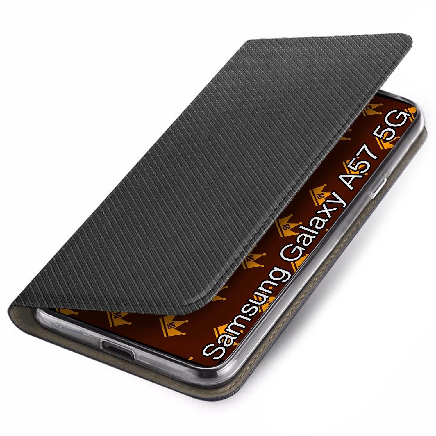 Etui z Klapką Do Samsung Galaxy A57 (Czarne, Zamykane, Magnetyczne, Kabura)