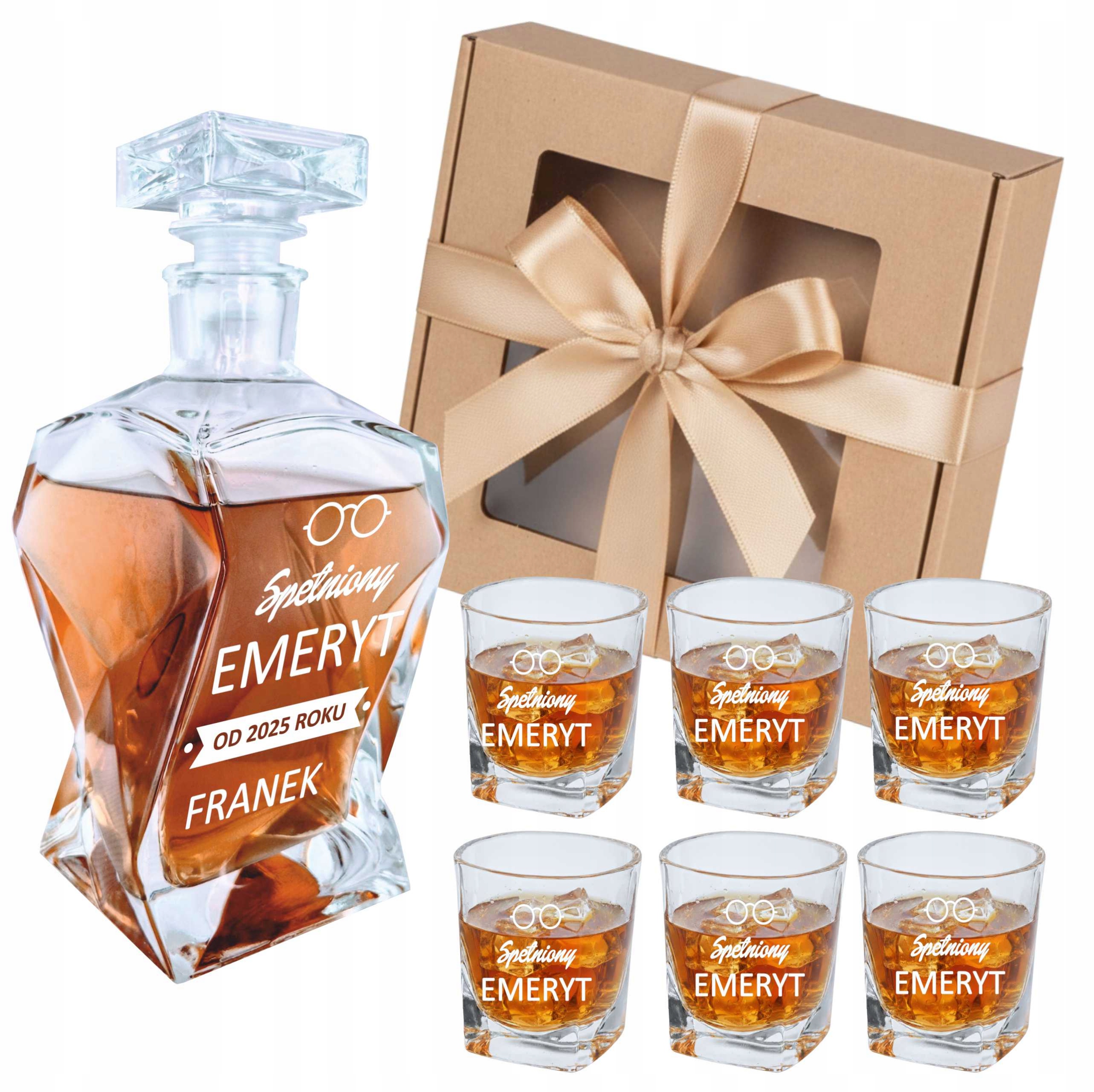 Dárek pro důchodce Karafa na whisky s personalizovaným gravírováním