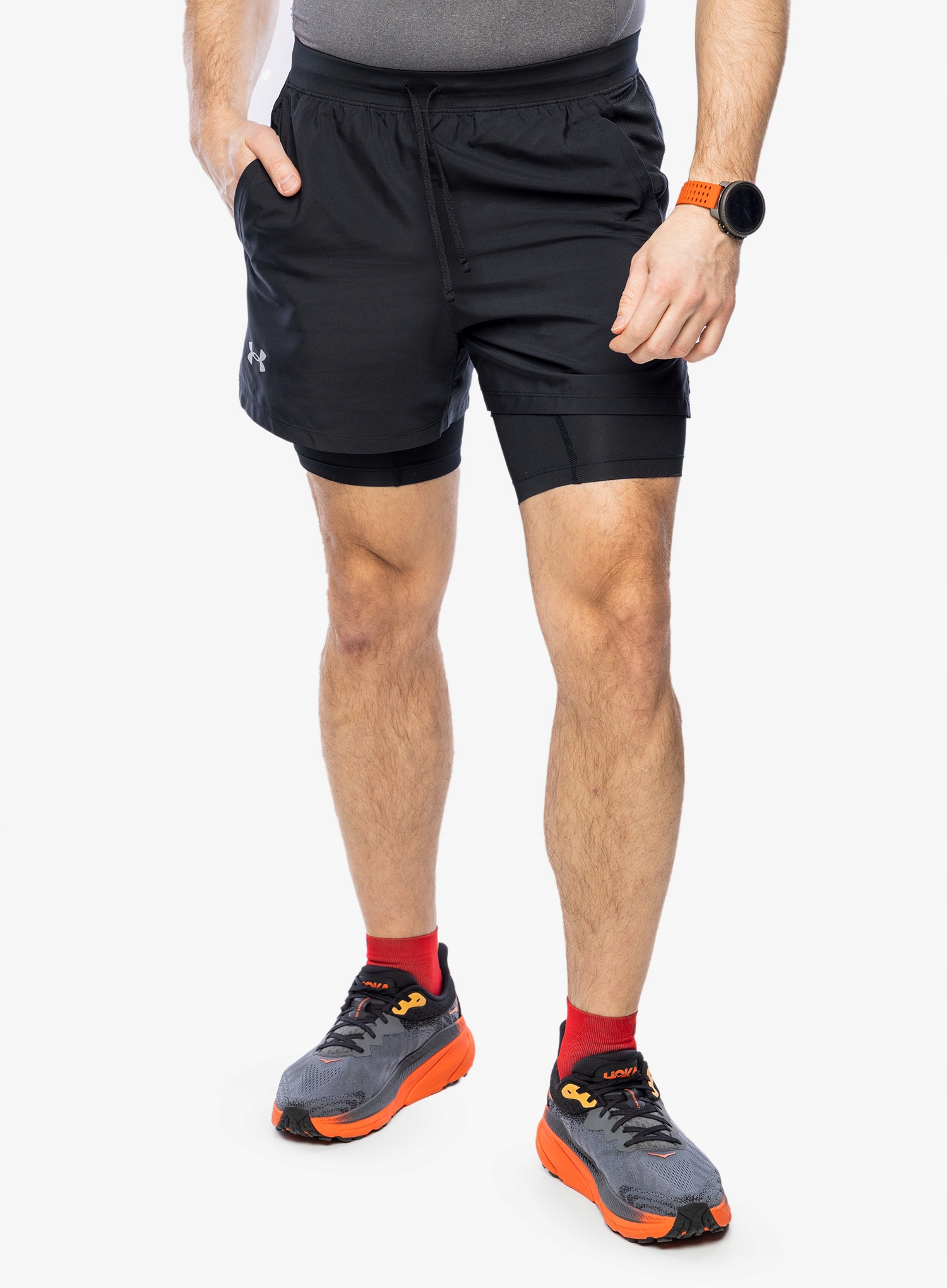 Spodenki do biegania Under Armour Launch 5 inch 2-in-1 Short black