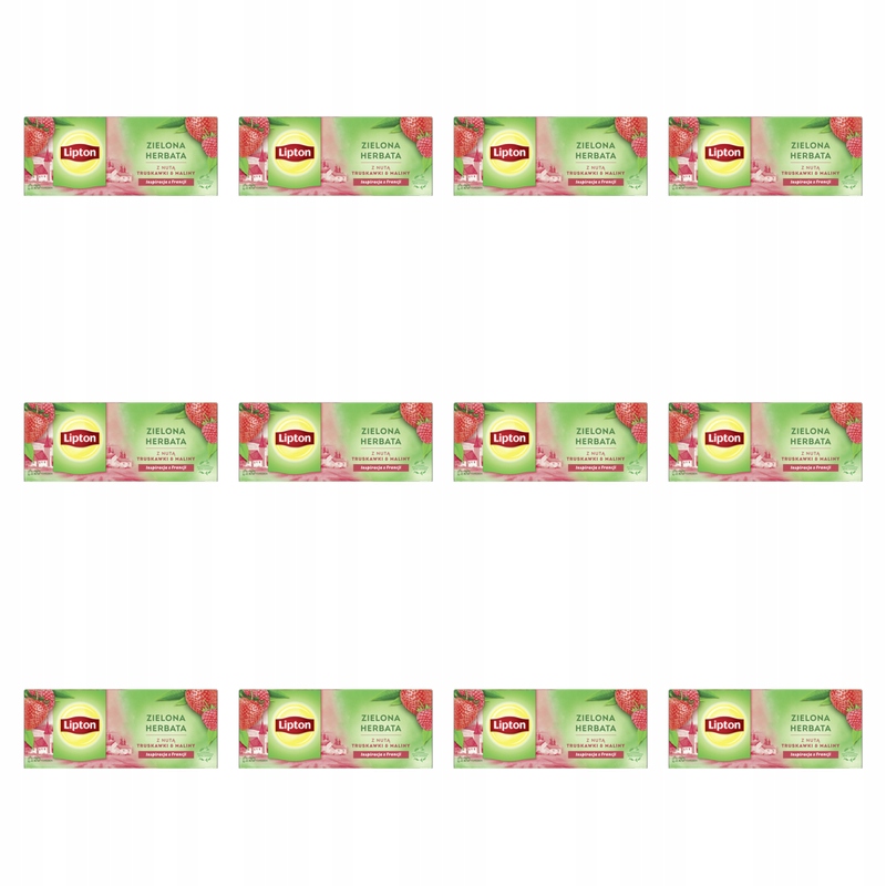Lipton čaj s příchutí maliny a jahody 20 tb X12