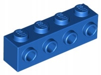 

Lego Klocek 1x4/4 Wypustki Niebieski 30414/4212411