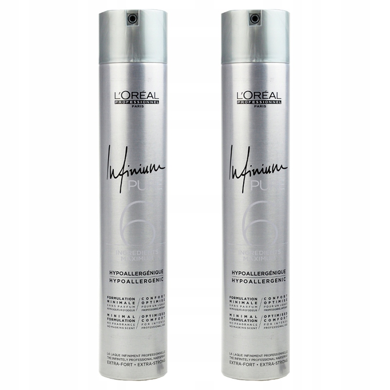 Loreal Infinium Pure 6 Extra Strong bez zápachu, silný lak 2x 500 ml