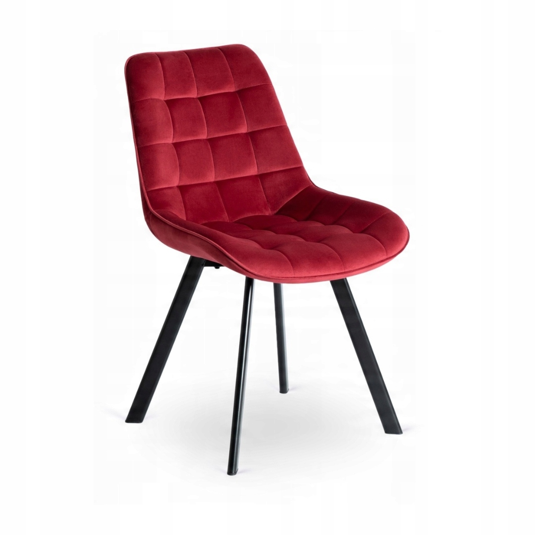 Bordó Velurové čalouněné křeslo Loftové do obývacího pokoje Jídelny Rick