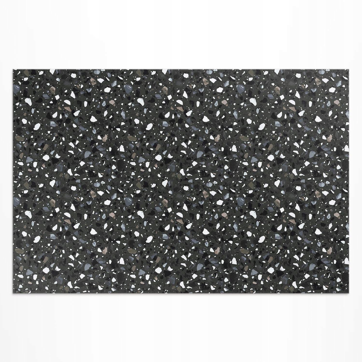 Vodotesný vinylový koberec s potlačou Gres tmavý ozdobný kameň 80x120 cm